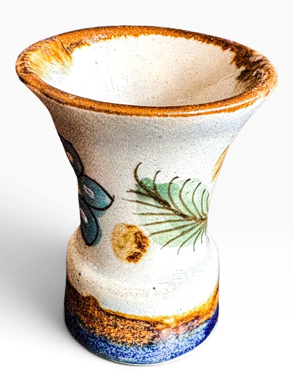 Vintage Ken Edwards Miniature Vase | Signed KE Mexico | Tonalá Hand-Painted